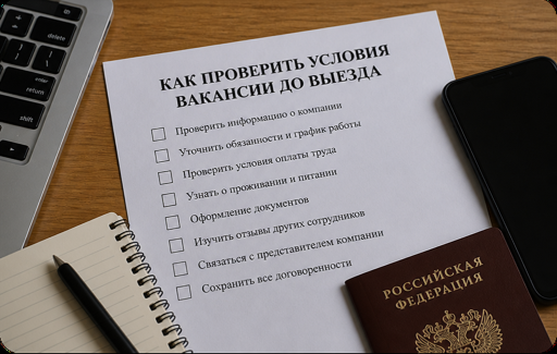 Как проверить условия вакансии до выезда